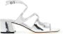 Jimmy Choo Metallic Leren High Heel Sandalen Gray Dames - Thumbnail 1