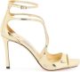 Jimmy Choo Metallic Leren Sandalen met Gevormde Bandjes Yellow Dames - Thumbnail 7