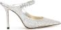 Jimmy Choo Metallic Leren Strass Pantoffels Gray Dames - Thumbnail 12