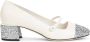 Jimmy Choo Glitter Two-Tone Leren Blokhak Schoenen White Dames - Thumbnail 1