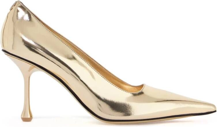 Jimmy Choo Metallic puntige neus pumps met Drop Heel Yellow Dames