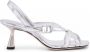 Jimmy Choo Monogram Leren Sandalen met Vierkante Neus Gray Dames - Thumbnail 1