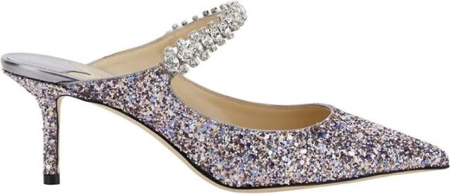 Jimmy Choo Kristalband Multicolor Glitter Muiltjes Multicolor Dames