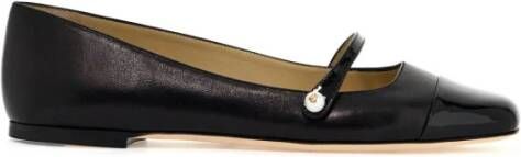 Jimmy Choo Nappa Leren Ballerina Flats Black Dames