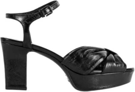 Jimmy Choo Nappa leren sandalen met hak Black Dames