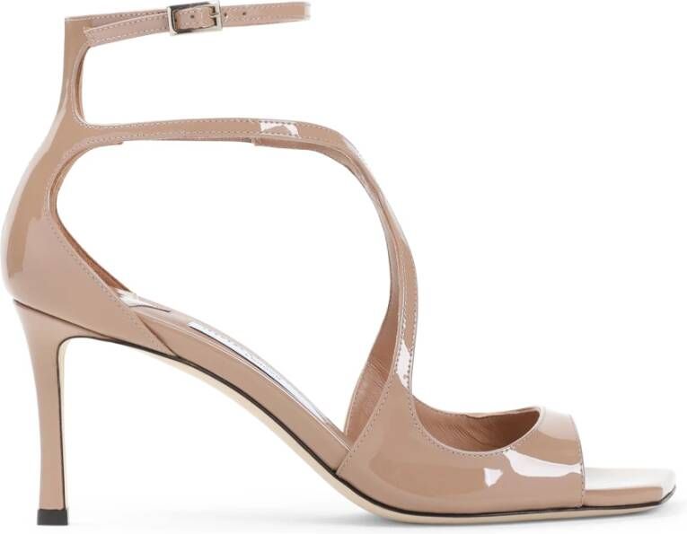 Jimmy Choo Nude & Neutrale Patentleren Sandalen Beige Dames