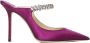 Jimmy Choo Paarse Kristalversierde Hoge Hak Sandalen Pink Dames - Thumbnail 1