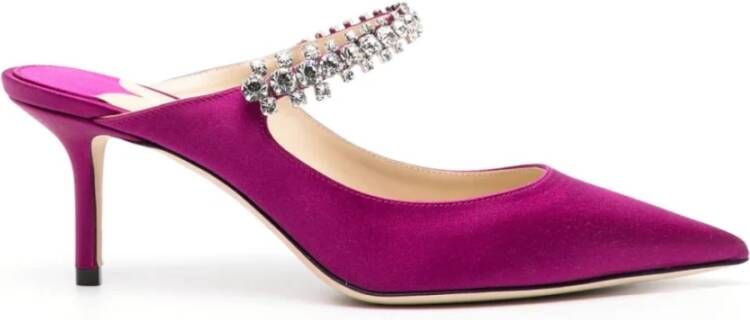 Jimmy Choo Paarse Sandalen met Kristalversiering Purple Dames