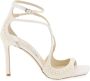 Jimmy Choo Parelversierde Satijnen Sandalen White Dames - Thumbnail 7