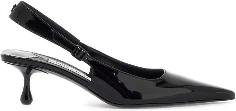 Jimmy Choo Patentleren Slingback met Kitten Heel Black Dames