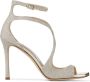 Jimmy Choo Platinum Glitter Azia Sandalen Gray Dames - Thumbnail 1