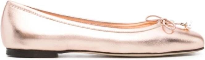 Jimmy Choo Poederroze metallic platte schoenen Pink Dames