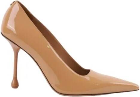 Jimmy Choo Pre-owned Canvas heels Brown Dames