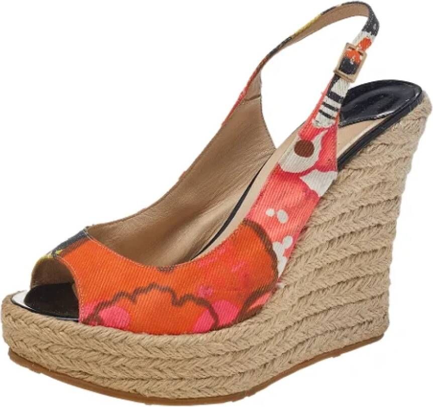 Jimmy Choo Pre-owned Canvas sandals Multicolor Dames