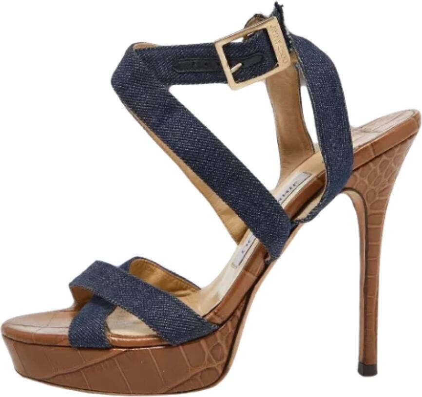 Jimmy Choo Pre-owned Denim sandals Blue Dames