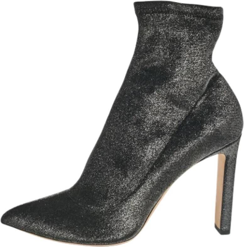 Jimmy Choo Pre-owned Fabric boots Gray Dames