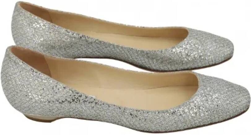 Jimmy Choo Pre-owned Fabric espadrilles Gray Dames