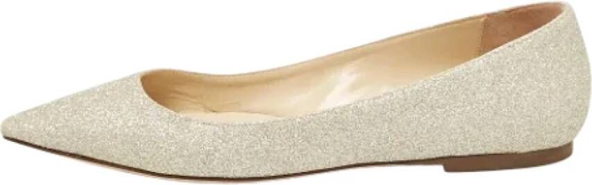 Jimmy Choo Pre-owned Fabric flats Yellow Dames