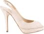 Jimmy Choo Pre-owned Fabric heels Beige Dames - Thumbnail 1