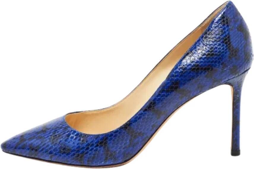 Jimmy Choo Pre-owned Fabric heels Blue Dames