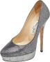 Jimmy Choo Pre-owned Fabric heels Gray Dames - Thumbnail 1