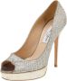 Jimmy Choo Pre-owned Fabric heels Gray Dames - Thumbnail 1