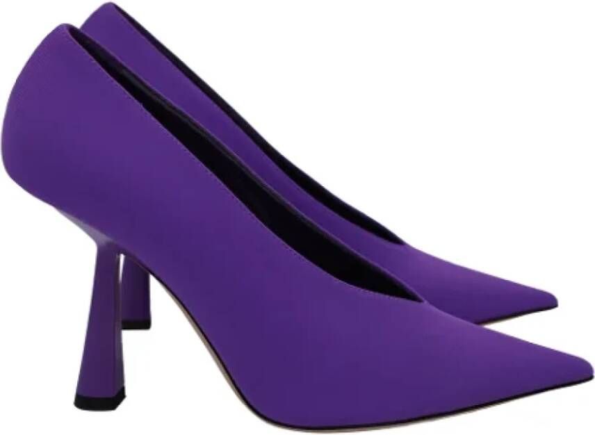 Jimmy Choo Pre-owned Fabric heels Purple Dames