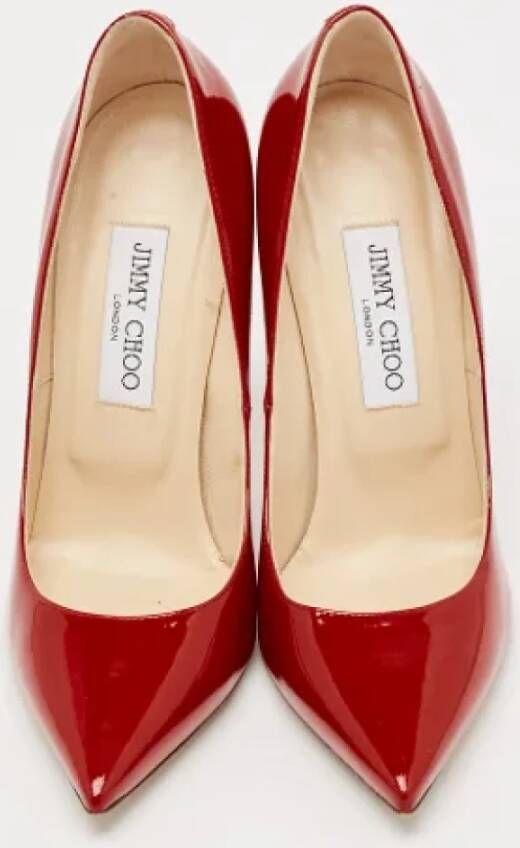 Jimmy Choo Pre-owned Fabric heels Red Dames