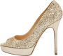 Jimmy Choo Pre-owned Fabric heels Yellow Dames - Thumbnail 1