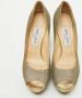 Jimmy Choo Pre-owned Fabric heels Yellow Dames - Thumbnail 1