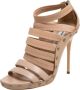 Jimmy Choo Pre-owned Fabric sandals Beige Dames - Thumbnail 1