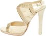 Jimmy Choo Pre-owned Fabric sandals Beige Dames - Thumbnail 1