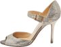 Jimmy Choo Pre-owned Fabric sandals Gray Dames - Thumbnail 1