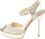 Jimmy Choo Pre-owned Fabric sandals Gray Dames - Thumbnail 1