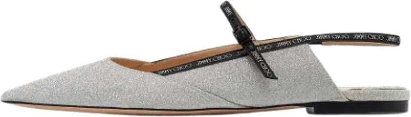 Jimmy Choo Pre-owned Fabric sandals Gray Dames