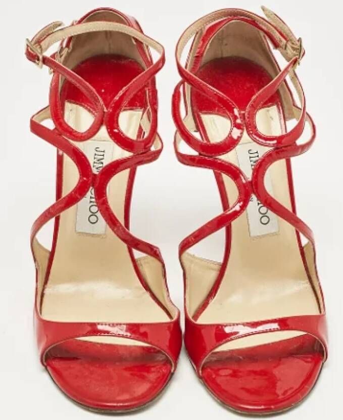 Jimmy Choo Pre-owned Fabric sandals Red Dames