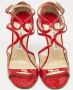 Jimmy Choo Pre-owned Fabric sandals Red Dames - Thumbnail 1