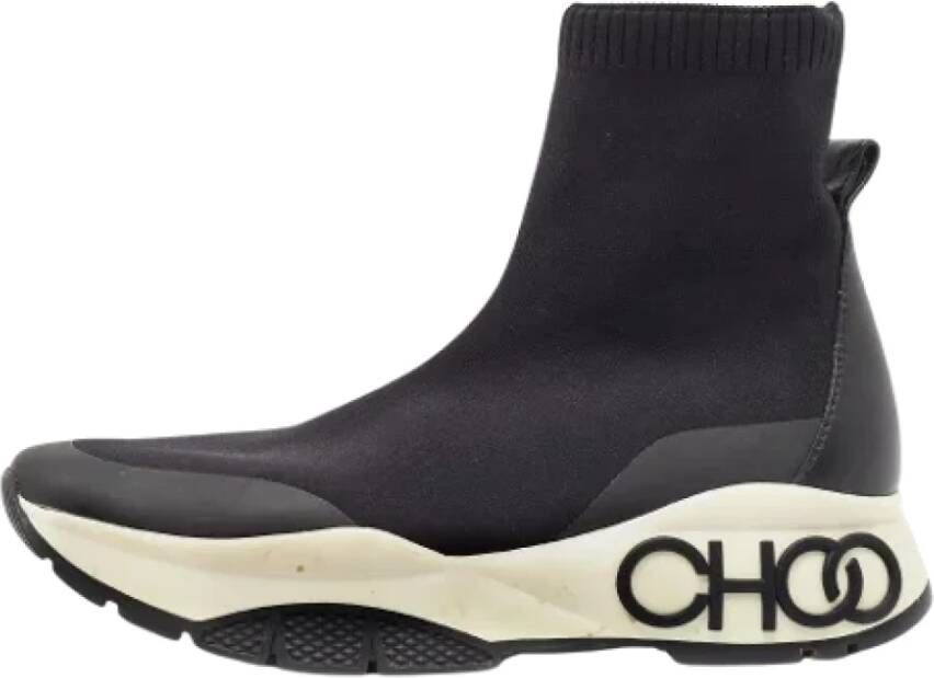 Jimmy Choo Pre-owned Fabric sneakers Black Dames