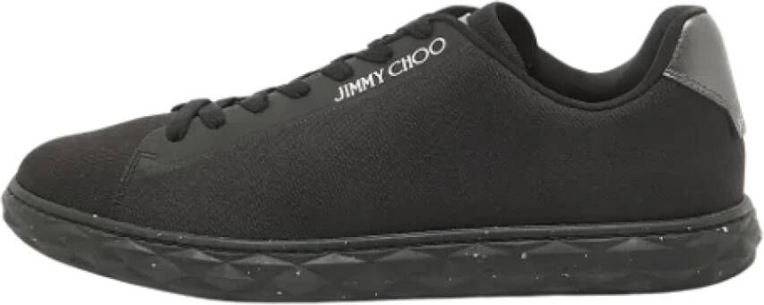 Jimmy Choo Pre-owned Fabric sneakers Black Heren