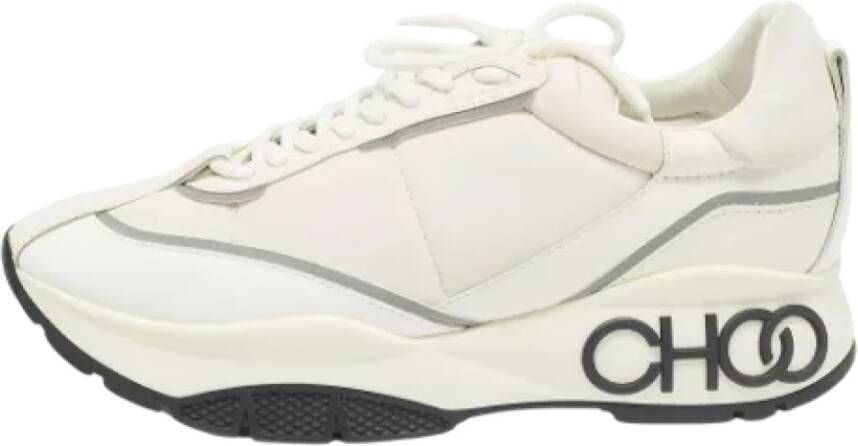 Jimmy Choo Pre-owned Fabric sneakers White Dames