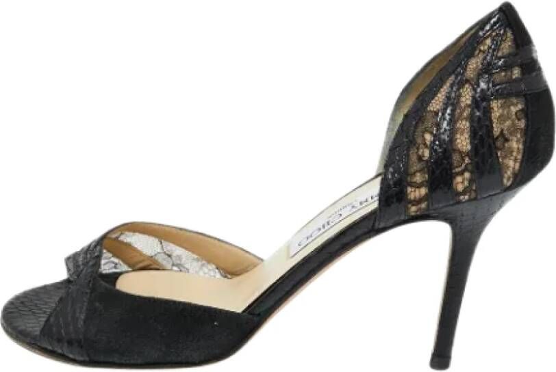 Jimmy Choo Pre-owned Lace heels Black Dames