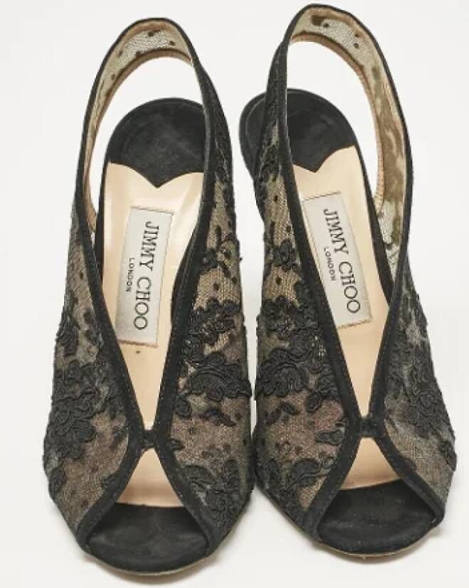 Jimmy Choo Pre-owned Lace heels Black Dames