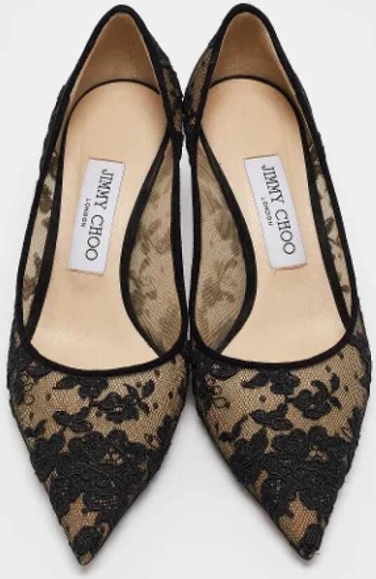 Jimmy Choo Pre-owned Lace heels Black Dames