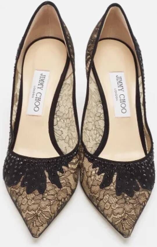 Jimmy Choo Pre-owned Lace heels Black Dames