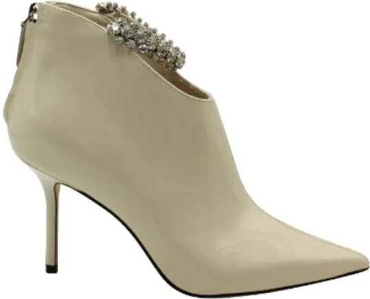 Jimmy Choo Pre-owned Leather boots Beige Dames