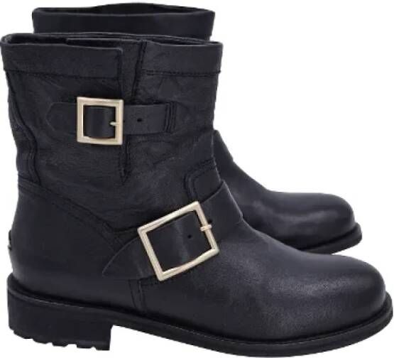 Jimmy Choo Pre-owned Leather boots Black Dames