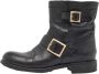 Jimmy Choo Pre-owned Leather boots Black Dames - Thumbnail 1