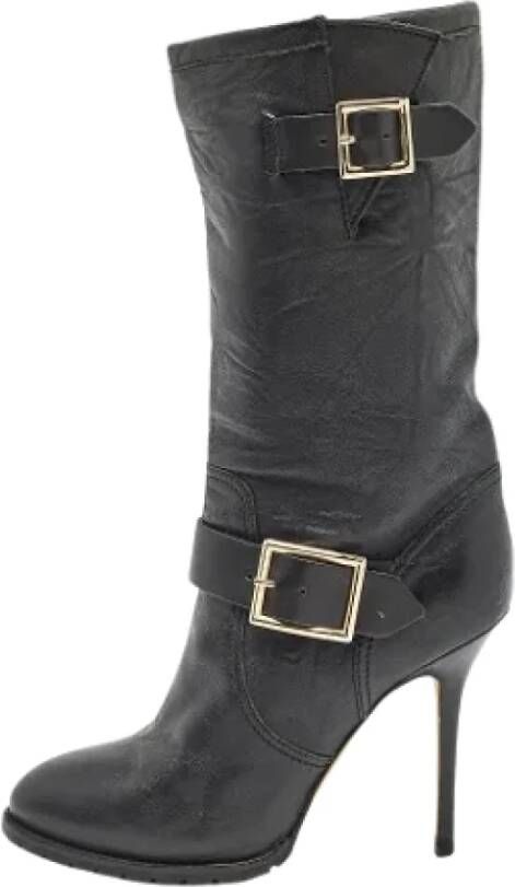 Jimmy Choo Pre-owned Leather boots Black Dames