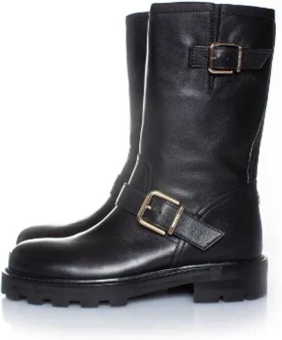 Jimmy Choo Pre-owned Leather boots Black Dames