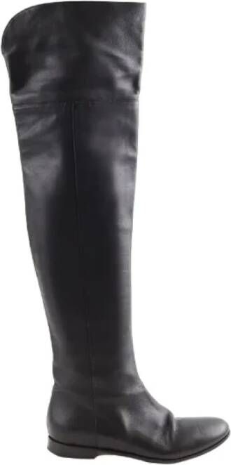 Jimmy Choo Pre-owned Leather boots Black Dames